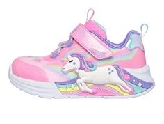 Skechers sneakers pink multicolor with unicorn and lights